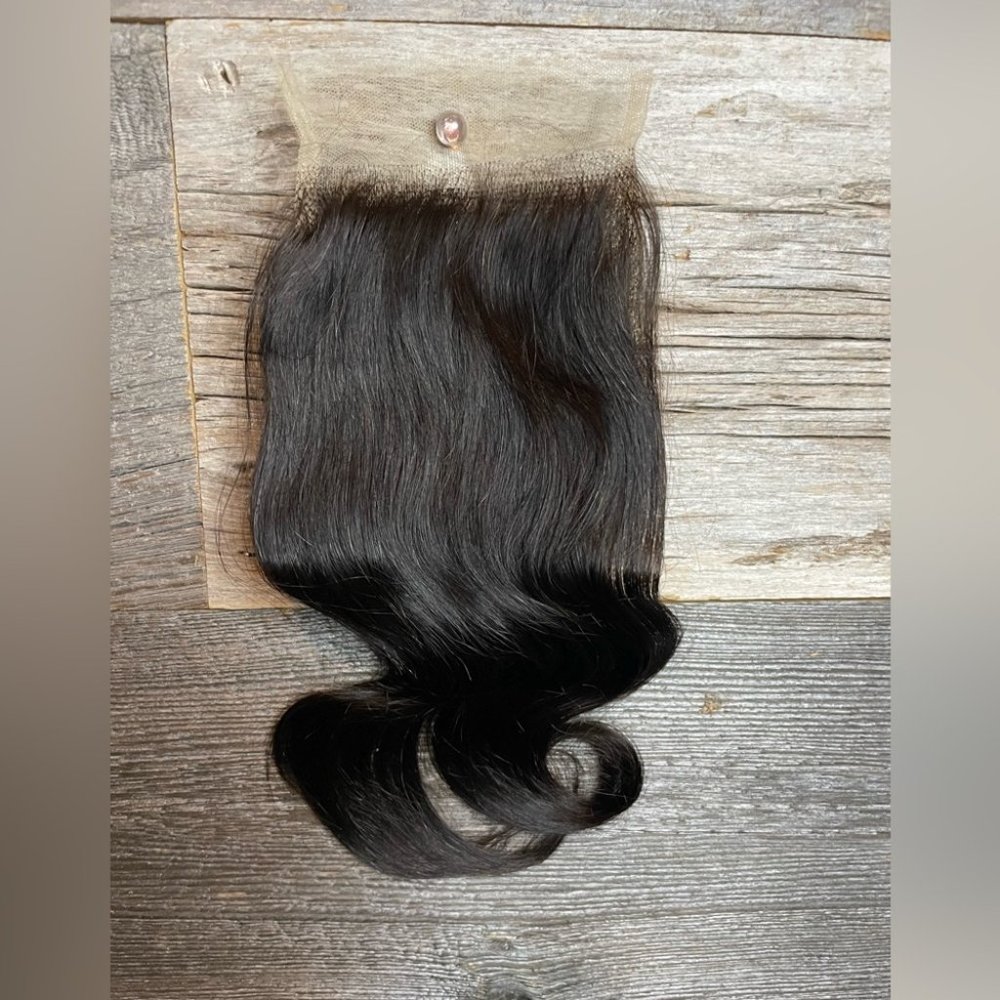 HUMAN HAIR 4x4 8” bodywave closure - Picture 2 of 5